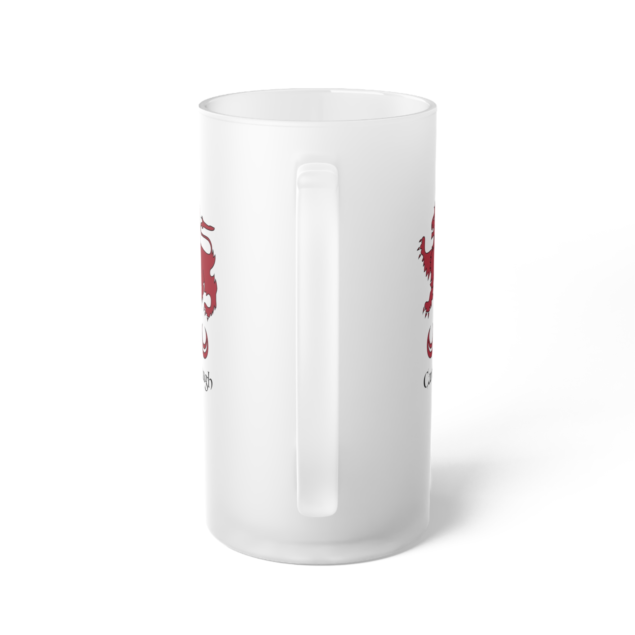 Cavanagh Family Crest Frosted Glass Beer Mug - Image 3